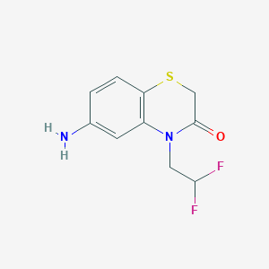 molecular formula C10H10F2N2OS B1447995 6-氨基-4-(2,2-二氟乙基)-3,4-二氢-2H-1,4-苯并噻嗪-3-酮 CAS No. 1803561-78-5