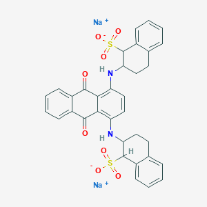 molecular formula C34H28N2Na2O8S2 B14480110 Disodium ((9,10-dihydro-9,10-dioxoanthracene-1,4-diyl)diimino)bis(1,2,3,4-tetrahydronaphthalenesulphonate) CAS No. 72187-18-9