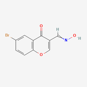 molecular formula C10H6BrNO3 B14480117 6-Bromo-3-(hydroxyiminomethyl)chromen-4-one CAS No. 72164-98-8