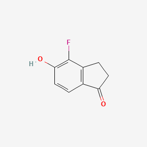 molecular formula C9H7FO2 B1448013 4-氟-5-羟基-2,3-二氢-1H-茚-1-酮 CAS No. 1260011-02-6