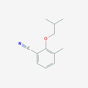 molecular formula C12H15NO B1448014 3-甲基-2-(2-甲基丙氧基)苯甲腈 CAS No. 1694112-30-5