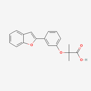 2-[3-(1-Benzofuran-2-yl)phenoxy]-2-methylpropanoic acid