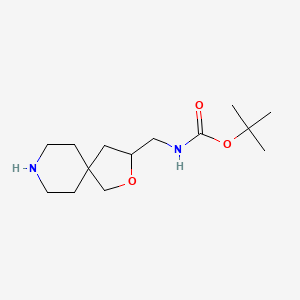 molecular formula C14H26N2O3 B1448021 tert-Butyl (2-oxa-8-azaspiro[4.5]decan-3-ylmethyl)carbamate CAS No. 1657033-43-6
