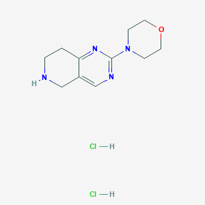 molecular formula C11H18Cl2N4O B1448033 4-{5H,6H,7H,8H-pyrido[4,3-d]pyrimidin-2-yl}morpholine dihydrochloride CAS No. 1423032-37-4