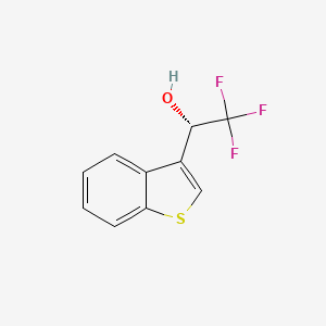 molecular formula C10H7F3OS B1448038 (1S)-1-(1-benzothiophen-3-yl)-2,2,2-trifluoroethan-1-ol CAS No. 1423040-67-8