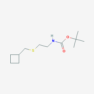 molecular formula C12H23NO2S B1448040 tert-butyl N-{2-[(cyclobutylmethyl)sulfanyl]ethyl}carbamate CAS No. 1443979-95-0