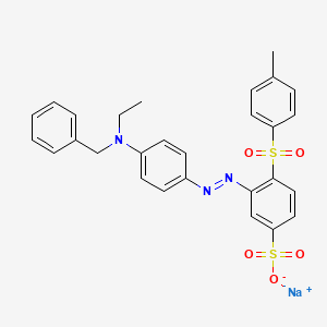 Sodium 3-((4-(ethyl(phenylmethyl)amino)phenyl)azo)-4-((4-methylphenyl)sulphonyl)benzenesulphonate