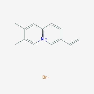 7-Ethenyl-2,3-dimethylquinolizin-5-ium bromide