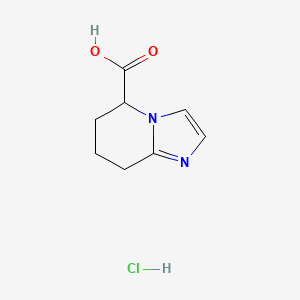 molecular formula C8H11ClN2O2 B1448048 5H,6H,7H,8H-咪唑并[1,2-a]吡啶-5-甲酸盐酸盐 CAS No. 1461704-95-9