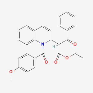 ethyl 2-[1-(4-methoxybenzoyl)-2H-quinolin-2-yl]-3-oxo-3-phenylpropanoate