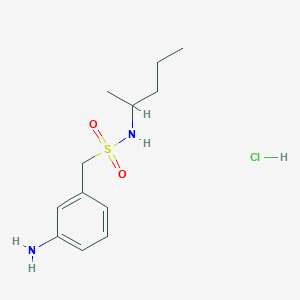 B1448049 1-(3-aminophenyl)-N-(pentan-2-yl)methanesulfonamide hydrochloride CAS No. 1423034-16-5