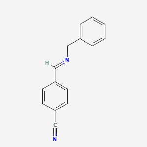 Benzonitrile, 4-[[(phenylmethyl)imino]methyl]-