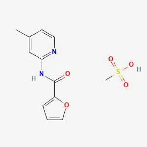 methanesulfonic acid;N-(4-methylpyridin-2-yl)furan-2-carboxamide