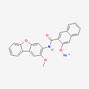 2-Naphthalenecarboxamide, 3-hydroxy-N-(2-methoxy-3-dibenzofuranyl)-, monosodium salt