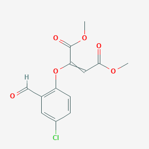 molecular formula C13H11ClO6 B14480689 Dimethyl 2-(4-chloro-2-formylphenoxy)but-2-enedioate CAS No. 64657-40-5