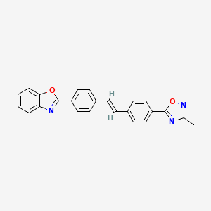 Benzoxazole, 2-(4-(2-(4-(3-methyl-1,2,4-oxadiazol-5-yl)phenyl)ethenyl)phenyl)-