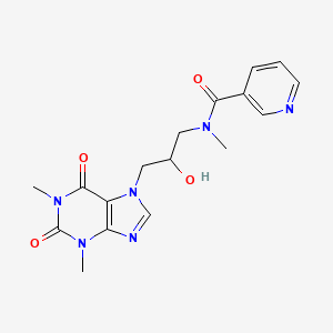 7-Theophyllineethanol, alpha-(N-methylnicotinamidomethyl)-