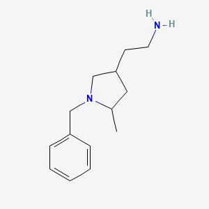 molecular formula C14H22N2 B1448073 2-(1-Benzyl-5-methylpyrrolidin-3-yl)ethan-1-amine CAS No. 1423029-37-1