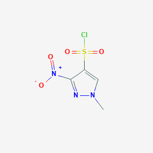 molecular formula C4H4ClN3O4S B1448082 1-methyl-3-nitro-1H-pyrazole-4-sulfonyl chloride CAS No. 1423033-93-5