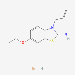 molecular formula C12H15BrN2OS B1448085 3-allyl-6-ethoxybenzo[d]thiazol-2(3H)-imine hydrobromide CAS No. 1351659-07-8