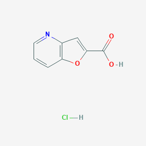 molecular formula C8H6ClNO3 B1448086 呋喃[3,2-b]吡啶-2-羧酸盐酸盐 CAS No. 1177362-48-9