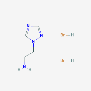 molecular formula C4H10Br2N4 B1448089 [2-(1H-1,2,4-triazol-1-yl)ethyl]amine dihydrobromide CAS No. 1448053-01-7