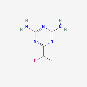 molecular formula C5H8FN5 B1448092 4-(1-Fluoroethyl)-1,3,5-triazine-2,6-diamine CAS No. 1637285-20-1