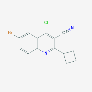 6-Bromo-4-chloro-2-cyclobutylquinoline-3-carbonitrile