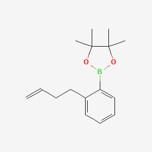 molecular formula C16H23BO2 B1448105 2-[2-(3-Butenyl)phenyl]-4,4,5,5-tetramethyl-1,3,2-dioxaborolane CAS No. 1415236-89-3