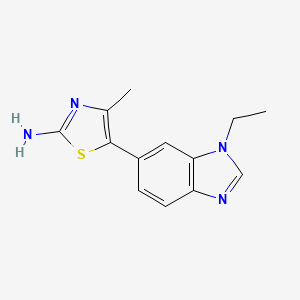 molecular formula C13H14N4S B1448109 5-(1-乙基-1H-苯并[d]咪唑-6-基)-4-甲基噻唑-2-胺 CAS No. 1395492-57-5