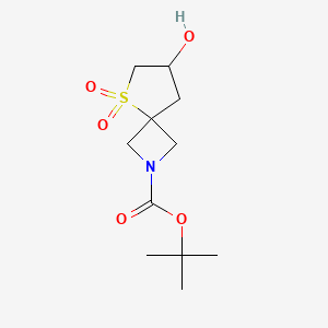 molecular formula C11H19NO5S B1448113 tert-Butyl 7-hydroxy-5-thia-2-azaspiro[3.4]octane-2-carboxylate 5,5-dioxide CAS No. 1453315-78-0