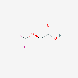 molecular formula C4H6F2O3 B1448118 (2S)-2-(二氟甲氧基)丙酸 CAS No. 1604374-53-9