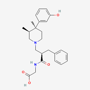 molecular formula C25H32N2O4 B1448119 [[(R)-2-Benzyl-3-[(3S,4S)-4-(3-hydroxyphenyl)-3,4-dimethylpiperidin-1-yl]propionyl]amino]acetic acid CAS No. 156130-44-8