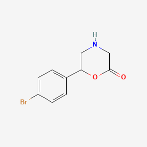 molecular formula C10H10BrNO2 B1448126 6-(4-Bromophenyl)morpholin-2-one CAS No. 1823362-79-3