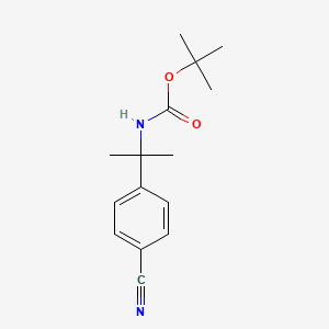 molecular formula C15H20N2O2 B1448127 4-[2-(Boc-amino)-2-propyl]benzonitrile CAS No. 1588517-19-4