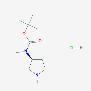 molecular formula C10H21ClN2O2 B1448135 叔丁基N-甲基-N-[(3S)-吡咯啉-3-基]氨基甲酸酯盐酸盐 CAS No. 1788058-40-1