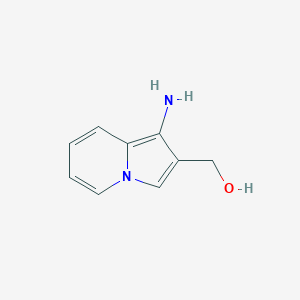 molecular formula C9H10N2O B144814 (1-Aminoindolizin-2-yl)methanol CAS No. 135522-33-7