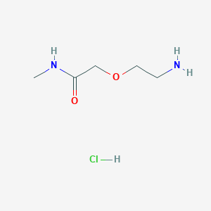 molecular formula C5H13ClN2O2 B1448141 2-(2-aminoethoxy)-N-methylacetamide hydrochloride CAS No. 1432678-77-7