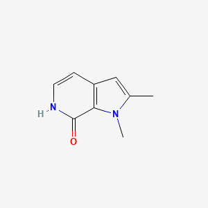molecular formula C9H10N2O B1448146 1,2-dimethyl-1H,6H,7H-pyrrolo[2,3-c]pyridin-7-one CAS No. 1375471-39-8