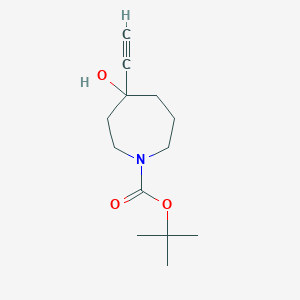 molecular formula C13H21NO3 B1448147 1-Boc-4-ethynyl-4-hydroxyazepane CAS No. 1408076-13-0