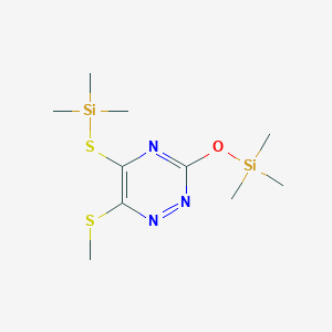 6-(Methylsulfanyl)-3-[(trimethylsilyl)oxy]-5-[(trimethylsilyl)sulfanyl]-1,2,4-triazine