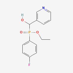 Phosphinic acid, (4-fluorophenyl)(hydroxy-3-pyridinylmethyl)-, ethyl ester