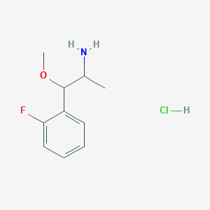 molecular formula C10H15ClFNO B1448155 1-(2-Fluorophenyl)-1-methoxypropan-2-amine hydrochloride CAS No. 1432680-51-7