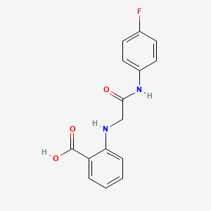 molecular formula C15H13FN2O3 B1448162 2-[[2-[(4-Fluorophenyl)amino]-2-oxoethyl]amino]-benzoic acid CAS No. 1394021-66-9