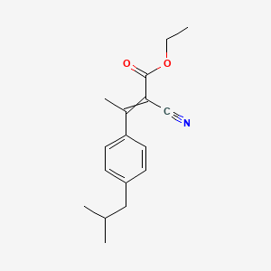 Ethyl 2-cyano-3-[4-(2-methylpropyl)phenyl]but-2-enoate