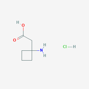 molecular formula C6H12ClNO2 B1448163 2-(1-Aminocyclobutyl)acetic acid hydrochloride CAS No. 1335042-49-3