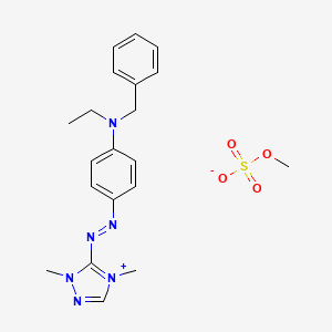 1H-1,2,4-Triazolium, 5-((4-(ethyl(phenylmethyl)amino)phenyl)azo)-1,4-dimethyl-, methyl sulfate