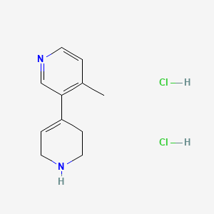 molecular formula C11H16Cl2N2 B1448166 4-Methyl-3-(1,2,3,6-tetrahydropyridin-4-yl)pyridine dihydrochloride CAS No. 1428099-97-1