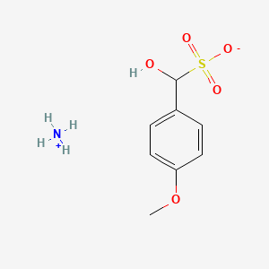 molecular formula C8H10O5S.H3N<br>C8H13NO5S B14481719 Benzenemethanesulfonic acid, alpha-hydroxy-4-methoxy-, monoammonium salt CAS No. 68083-33-0