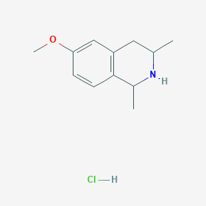 molecular formula C12H18ClNO B1448173 6-Methoxy-1,3-dimethyl-1,2,3,4-tetrahydroisoquinoline hydrochloride CAS No. 1443980-99-1